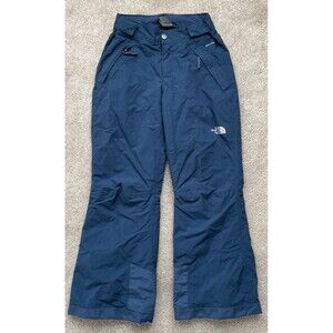 North Face Dryvent Snow Pants Girls Medium 10-12 Blue Ski Outdoor Winter EZ Grow